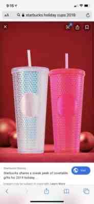 starbucks studded tumbler Holiday 2019 Limited Edition Clear/silver - Sold on eBay Nov, 8th 2019 for $57.00