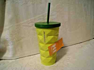 Starbucks Pineapple Hawaii Tumbler New w/Tag Straw Yellow Cold Cup Mug Metal - Sold on eBay Nov, 8th 2019 for $39.99