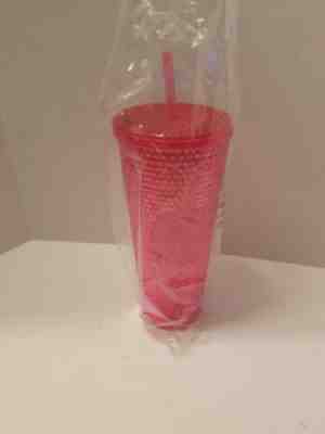 NEW STARBUCKS Neon Pink Studded Cold Cup Tumbler WINTER HOLIDAY 2019 24 oz RARE! - Sold on eBay Nov, 8th 2019 for $37.95