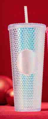 NEW STARBUCKS 2019 Bling Platinum Studded Cold Cup Tumbler WINTER HOLIDAY 24 oz - Sold on eBay Nov, 8th 2019 for $27.00