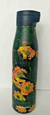 New Starbucks Insulated Water Bottle Magnetic Lid Black/ Pink/Red Floral 20oz  - Sold on eBay Nov, 8th 2019 for $21.99