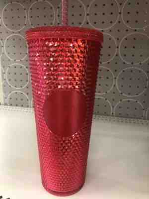 STARBUCKS Tumbler WINTER HOLIDAY 2019 24 oz Neon Pink Studded Cold Cup ???????? - Sold on eBay Nov, 8th 2019 for $39.99
