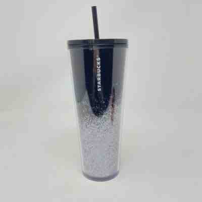 Starbucks Tumbler 24oz Black Silver Cold Up Straw Holiday 2019 Metallic - Sold on eBay Nov, 8th 2019 for $44.99