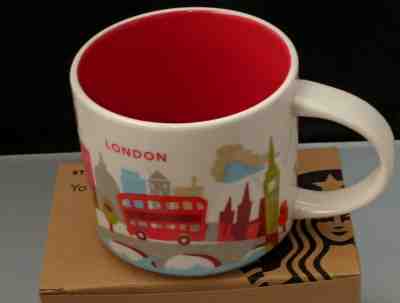 Starbucks London Mug YAH Tower Bridge Thames Big Ben You Are Here England *RARE - Sold on eBay Nov, 8th 2019 for $34.95