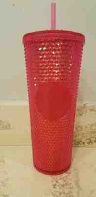 NEW STARBUCKS 2019 HOLIDAY Neon Pink Studded Cold Cup Tumbler 24 Oz. In Hand!! - Sold on eBay Nov, 8th 2019 for $38.50