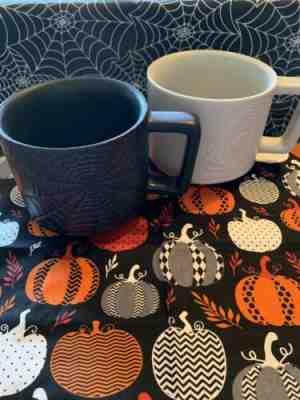 NEW Starbucks Halloween 2019 Skull & Spiderweb Set Of 2 Coffee Mugs Cup - Sold on eBay Nov, 8th 2019 for $24.99
