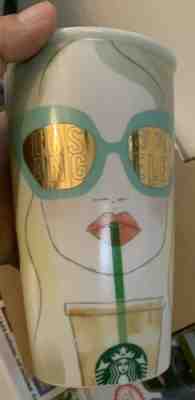New Starbucks Los Angeles LA Sunglasses Ceramic Tumbler - Sold on eBay Nov, 8th 2019 for $41.99