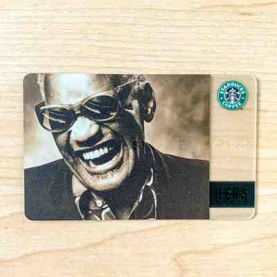 STARBUCKS Ray Charles Gift Card 2004 - Unused w/ PIN Intact [HEAR Music] - Sold on eBay Nov, 8th 2019 for $15.00