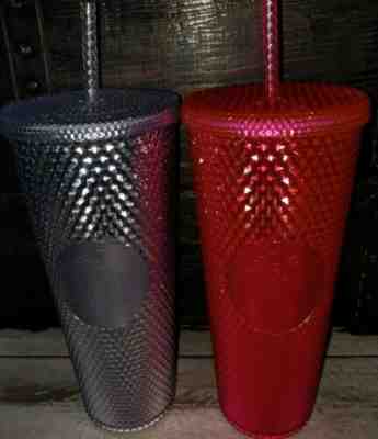 STARBUCKS 2019 FALL HOLIDAY Cup Tumbler Neon Pink & Platinum Set Silver Both - Sold on eBay Nov, 8th 2019 for $51.00