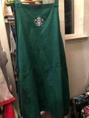 Starbucks Apron Green Adult One Size Official Employee Uniform Embroidered Logo - Sold on eBay Nov, 8th 2019 for $15.00