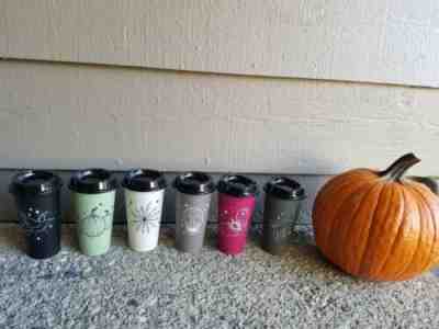 Starbucks Halloween Reusable Hot Cups Limited Edition 6 cups w lids - Sold on eBay Nov, 8th 2019 for $19.99