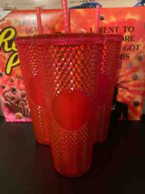 Holiday Starbucks Hot Pink Stuffed Tumblr 2019 Venti Bling Iridescent - Sold on eBay Nov, 8th 2019 for $37.50