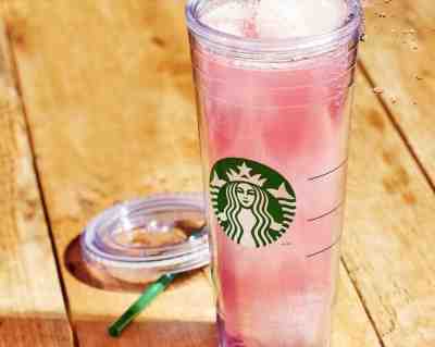 New Starbucks Acrylic Cold Cup Travel Tumbler Mug 24 oz "PINK LEMONADE IN CUP! - Sold on eBay Nov, 8th 2019 for $24.95