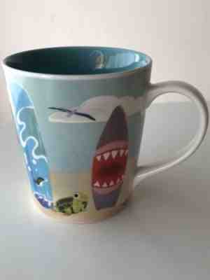 2010 STARBUCKS HAWAII MUG Surfboard SHARK Beach LOGO Ocean Turtle SIGNED NICE - Sold on eBay Nov, 8th 2019 for $23.45