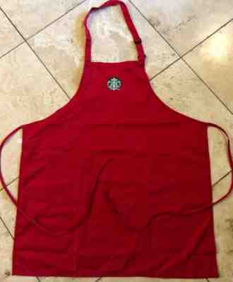 Starbucks Red Apron Christmas Holiday New Logo EUC - Sold on eBay Nov, 8th 2019 for $34.99