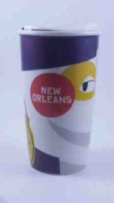 STARBUCKS Ceramic Travel TUMBLER Mug DOT City Cup Lid NEW ORLEANS Jazz 12oz - Sold on eBay Nov, 8th 2019 for $29.92