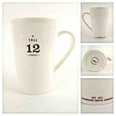Starbucks 2010 Tall 12 Oz Ounces Retired Rare White Coffee Mug Tea Ceramic - Sold on eBay Nov, 8th 2019 for $17.99