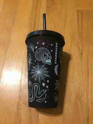 New 2019 Starbucks Halloween Skull Tumbler 16oz Purplish Black - Sold on eBay Nov, 8th 2019 for $45.00