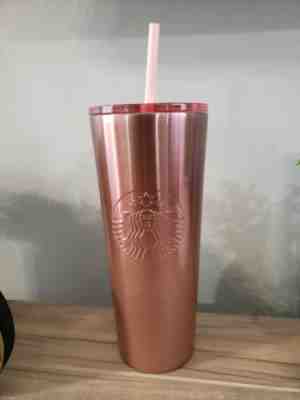 Starbucks 2019 rose gold pink tumbler Holiday Xmas - Sold on eBay Nov, 8th 2019 for $40.00