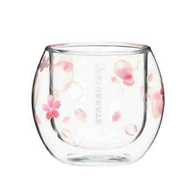 Starbucks Japan SAKURA 2018 Double Wall Glass Bubble 237ml Looking Back - Sold on eBay Nov, 8th 2019 for $72.00