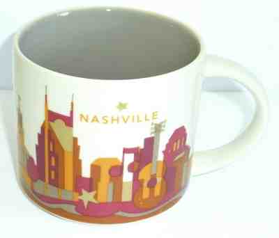 Starbucks NASHVILLE 2015 Mug Cup You Are Here Coffee Collection 14 OZ - Sold on eBay Nov, 8th 2019 for $18.90