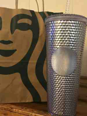 NEW Winter Holiday Starbucks 2019 Venti Silver Bling Platinum Studded Tumbler - Sold on eBay Nov, 8th 2019 for $27.00