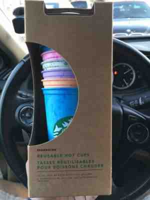 RARE Starbucks Marble Reusable Hot Cups - 6 Cups With 6 Lids - Sold on eBay Nov, 8th 2019 for $25.00