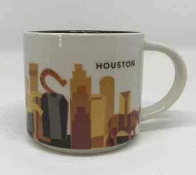 Starbucks Houston Texas You Are Here YAH Coffee Mug 14 oz. White Gold NEW No Box - Sold on eBay Nov, 8th 2019 for $15.99