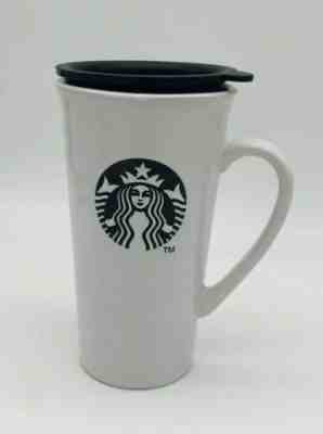 Starbucks 16 Oz Ceramic Coffee Tumbler Mug Siren Mermaid Black 2013 Travel - Sold on eBay Nov, 8th 2019 for $18.99