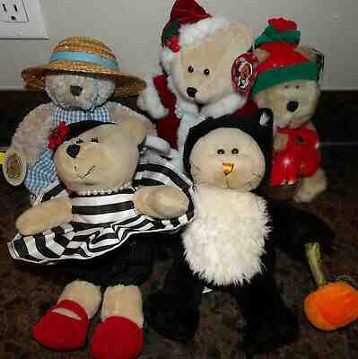 Starbucks Bearista 5 Bears Bo Peep Cat Snowglobe Ms Santa Alice in Chains - Sold on eBay Nov, 8th 2019 for $16.25
