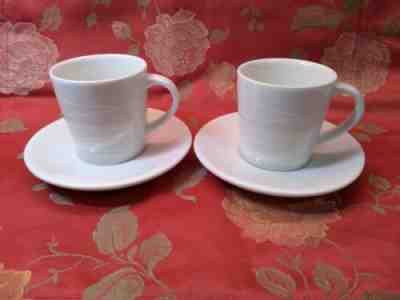 2 2004 Starbucks At Home Collection Espresso Demitasse White Cup & Saucer - Sold on eBay Nov, 8th 2019 for $20.00
