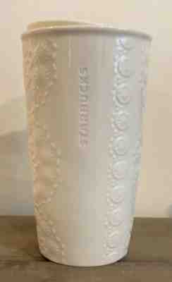 Starbucks Lace Embossed White Floral Double Wall Mother Day Tumbler 10 oz RARE - Sold on eBay Nov, 8th 2019 for $19.00