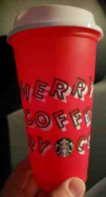 Starbucks Holiday Cup 2019 Brand New  Limited Red Reusable 16oz Merry Coffee Qty - Sold on eBay Nov, 8th 2019 for $30.00