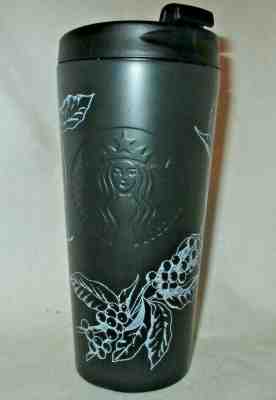 NEW 2014 Black Matte Stainless STARBUCKS Mermaid GRAPES Travel Tumbler Cup - Sold on eBay Nov, 8th 2019 for $19.99