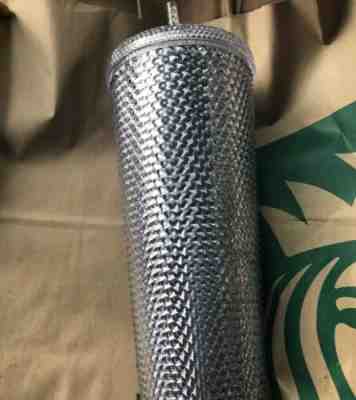 NEW Winter Holiday Starbucks 2019 Venti Bling Platinum Studded Tumbler FREE S&H - Sold on eBay Nov, 8th 2019 for $36.00