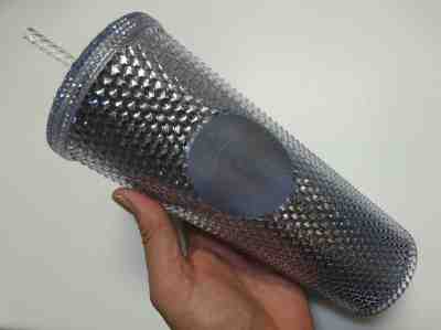 Starbucks 2019 Bling Platinum Iridescent Studded Cup Tumbler 24oz Christmas, NWT - Sold on eBay Nov, 8th 2019 for $36.00