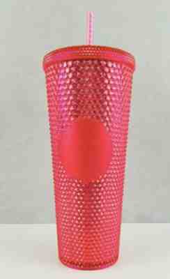 NEW STARBUCKS 2019 Neon Pink Studded Cold Cup Tumbler WINTER HOLIDAY 24 oz - Sold on eBay Nov, 7th 2019 for $39.99