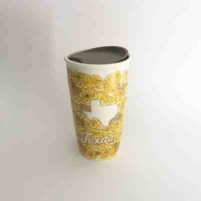 Starbucks TEXAS Coffee Tumbler Traveler Mug Yellow Rose Ceramic 2016 Brand New - Sold on eBay Nov, 7th 2019 for $29.25