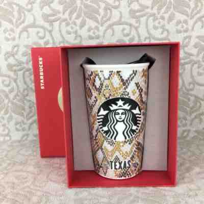 NIB Starbucks Texas Snakeskin Print Hot Coffee Cup - Sold on eBay Nov, 7th 2019 for $30.00