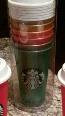 Starbucks Reusable 2018 PEARLED COLORS  16OZ Limited Edition 6 Cups W/ Lids - Sold on eBay Nov, 7th 2019 for $21.00
