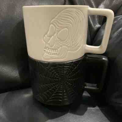 Starbucks Halloween 2019 Skull & Spiderweb - Set Of 2 Coffee Mugs ~ HTF - Sold on eBay Nov, 7th 2019 for $39.99