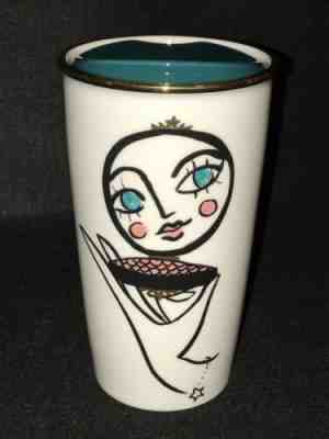 2015 Starbucks 12oz Ceramic Dot Collection Blusher Blush Coffee Tumbler & Lid  - Sold on eBay Nov, 7th 2019 for $16.00