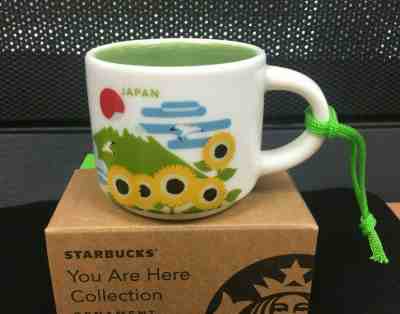 Starbucks Mug Demi You Are Here Cup Japan 2 oz.Ornament Summer Mt,Fuji YAH - Sold on eBay Nov, 7th 2019 for $18.59