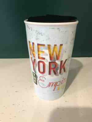 STARBUCKS Travel Commuter Tumbler New York The Empire State Mug Cup - 12 oz - Sold on eBay Nov, 7th 2019 for $25.00