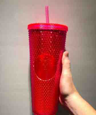 NEW STARBUCKS 2019 Neon Pink Studded Cold Cup Tumbler Christmas HOLIDAY On Hand - Sold on eBay Nov, 7th 2019 for $42.00
