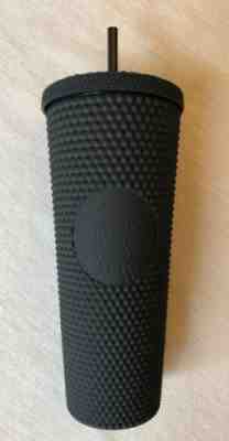 (1) Starbucks Matte Black Studded Tumbler Cold Cup Venti 24 Oz - Sold on eBay Nov, 7th 2019 for $73.90