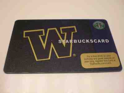 Starbucks University of Washington (UW) card - Sold on eBay Nov, 7th 2019 for $20.99
