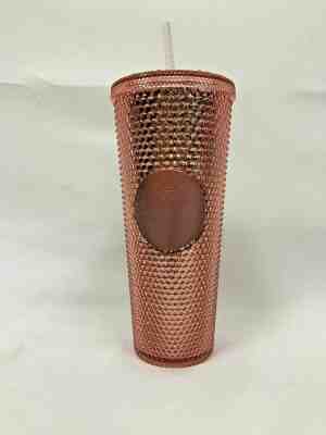 New Starbucks Venti Tumbler Cup Rose Gold Jeweled 24 oz Pink Sparkle Stud - Sold on eBay Nov, 7th 2019 for $49.99