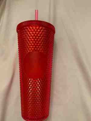 2019 Starbucks Christmas Holiday Studded Bling Pink Red Cold Cup Tumbler Venti - Sold on eBay Nov, 7th 2019 for $27.50