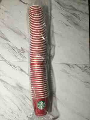 STARBUCKS Christmas Ornament Holiday Paper Sample Cups Sealed Pack of 50 Cups